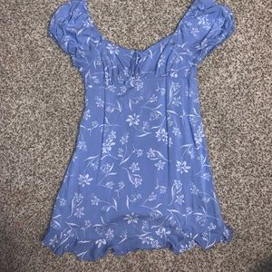 Baby blue floral mini dress